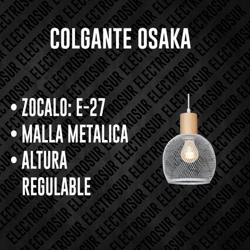Colgante 1 Luz Osaka-s Metal/madera Apto Led Deco Moderno - Imagen 12