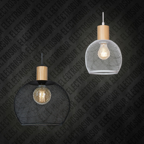 Colgante 1 Luz Osaka-s Metal/madera Apto Led Deco Moderno - Imagen 5
