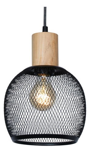 Colgante 1 Luz Osaka-s Metal/madera Apto Led Deco Moderno - Imagen 9