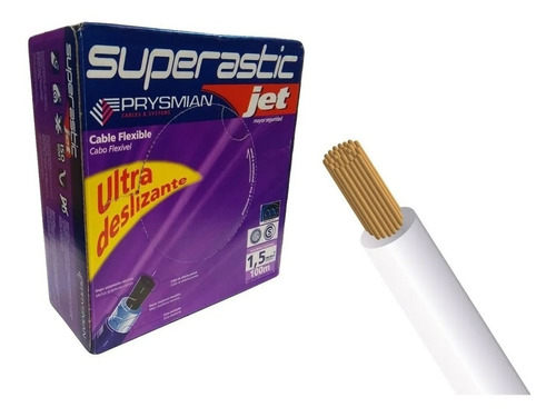 Cable Unipolar 1,5mm Superastic Jet Prysmian Rollo X 100mts.