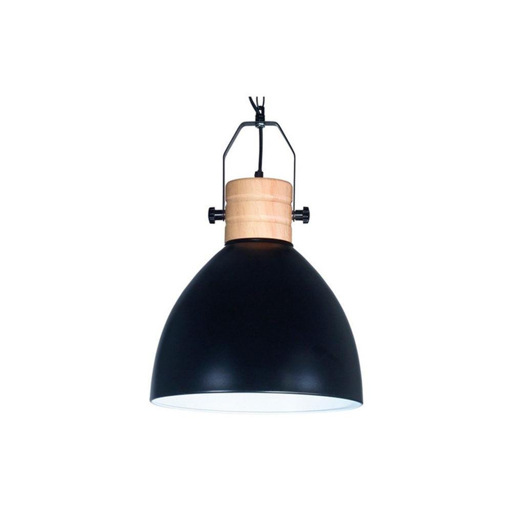 Colgante Estilo Nórdico De Chapa Y Madera Negro