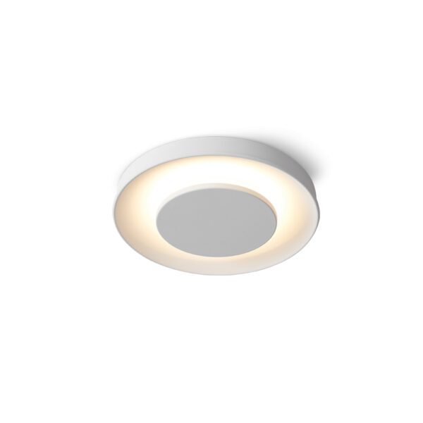 Plafon Led Moderno Redondo Aluminio 36w 46cm Cálido Flam M
