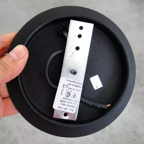 Aplique Pared Luz Imola Chapa Brazo Curvo 168 Deco Ferrolux - Imagen 6