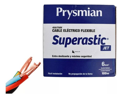 Cable Unipolar 1,5mm Superastic Jet Prysmian Rollo X 100mts.