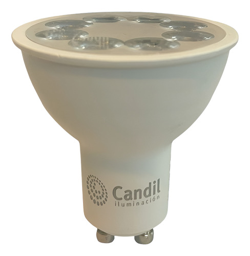 Lampara Led Dicro Dicroica Gu10 Neutro 7w 35° Candil Blanco Neutro
