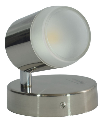 Aplique Baño Pared Spot Móvil Platil Salomón Led 5w Lampara Plateado - Imagen 4