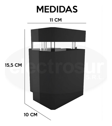 Aplique Pared Exterior Aluminio Unidireccional Con Lampara - Imagen 5
