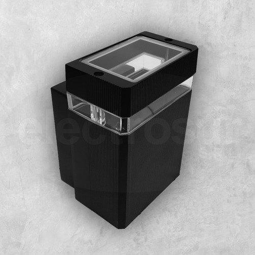 Aplique Pared Exterior Aluminio Unidireccional Con Lampara - Imagen 2