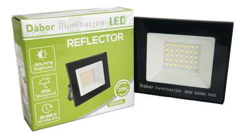 Reflector Led 30w Exterior Ip65 Luz Fría/cálida Dabor. Negro Blanco Frío - Imagen 3