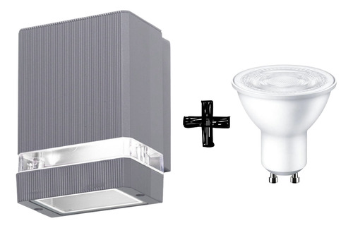 Aplique Pared Exterior Aluminio Unidireccional Con Lampara - Imagen 10