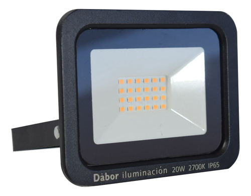 Reflector Led 20w Exterior Ip65 Luz Fría/cálida Dabor. Negro Blanco Cálido